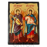 Икона Архангелов Михаила и Гавриила, 17х23 см, ольха, золочение №2