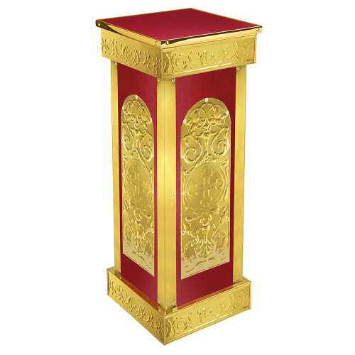 Подставка церковная "Синайская", чеканка, 35х35х90 см фото 2