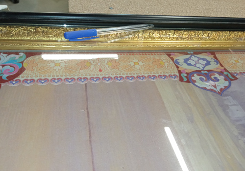 Икона большая храмовая святителя Николая Чудотворца, 80х117 см, УФ-печать на стекле, У-0450 фото 3