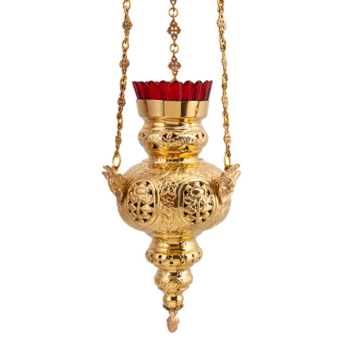 Лампада подвесная, латунь, 12х26 см Лампада подвесная, латунь, 12х26 см