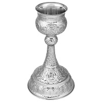 Потир № 33 на 0,5 л, латунь, нержавеющая сталь, никелирование, 18х33 см