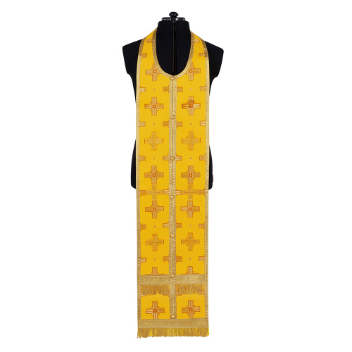 Требный набор / комплект, шелк "Святительский", с подкладом, желтый с золотом фото 2