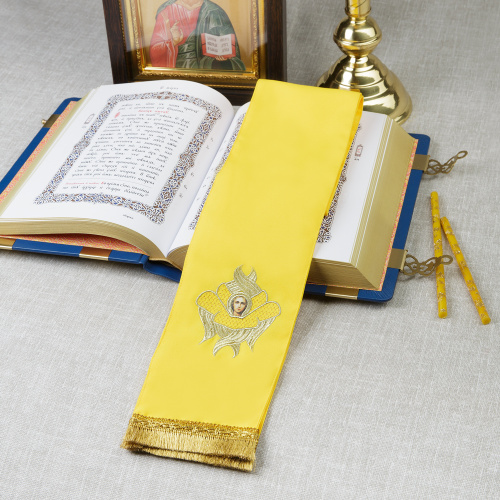 Закладка для Евангелия с вышитым херувимом, 150х13 см фото 16