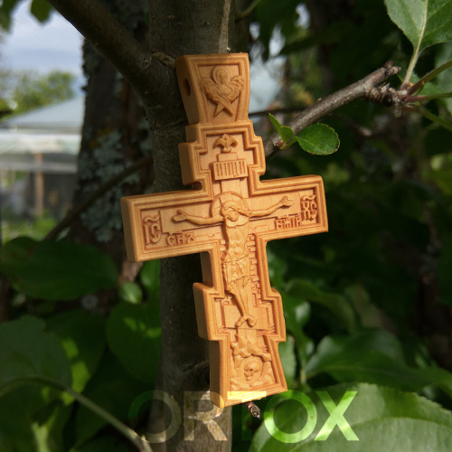 Крест деревянный нательный «Серафимский», цвет светлый, высота 6,5 см фото 4