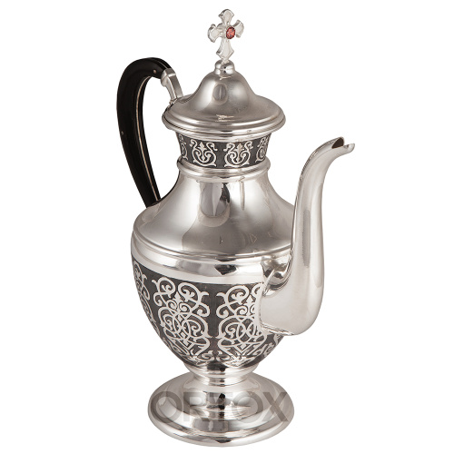 Чайник для теплоты из латуни в серебрении, высота 25 см, 0,7 л фото 2