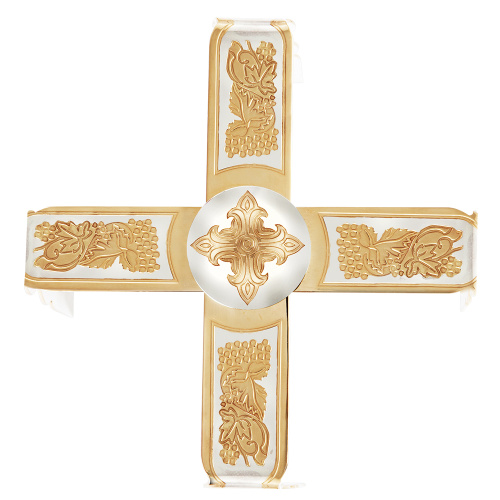 Звездица из ювелирного сплава в серебрении с фрагментарной позолотой, Ø 14 см фото 2