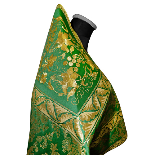 Иерейское облачение зеленое с иконой Пресвятой Троицы, вышивка, парча фото 3