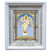 Икона Ангела Хранителя, прямая багетная рамка, 18х21 см