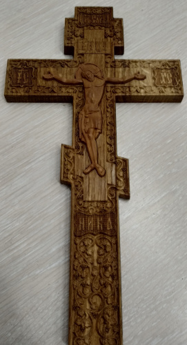 Крест напрестольный "Виноградный" деревянный, 17х31,5 см, У-0120 фото 2