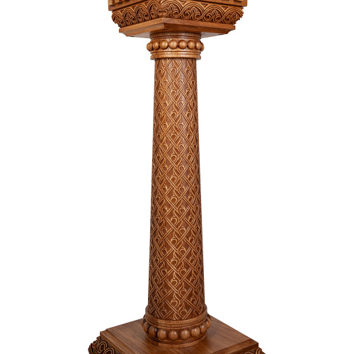 Семисвечник запрестольный латунный на деревянном основании, 87х180 см фото 6