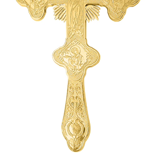 Крест напрестольный, цинковый сплав, цвет "под золото", 16,4х28 см фото 18