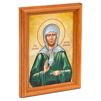 Икона блаженной Матроны Московской в деревянной рамке, 12х1,5х17 см