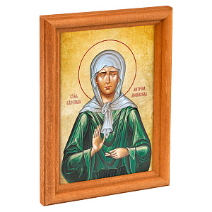Икона блаженной Матроны Московской в деревянной рамке, 12х1,5х17 см (стекло, картон)
