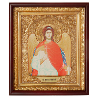 Икона большая храмовая Ангела Хранителя, прямая рама, 30х35 см, У 8-0005