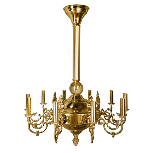 Паникадило на 10 свечей, диаметр 70 см, высота 90 см фото 6