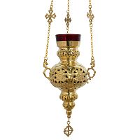 Купить лампада подвесная, латунь, 17,5х32 см, у 13-0284