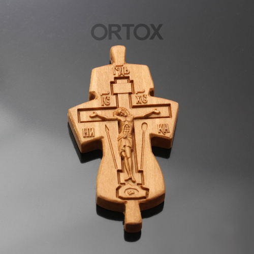 Крест параманный деревянный резной, 4,2х8 см фото 2
