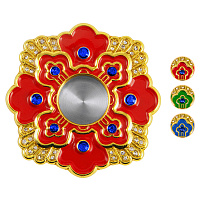 Мощевик врезной, цинковый сплав, эмаль, синие камни, Ø 54/17 мм