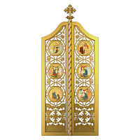 Царские врата для "Благовещенского" иконостаса позолоченные, 100х233х10 см