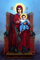 Купить богородица с младенцем на троне, академическое письмо, сп-0862