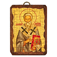 Икона святителя Геннадия Новгородского, 6,5х9 см, под старину