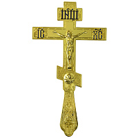 Крест напрестольный, цинковый сплав, эмаль, 14х26 см, У-1375