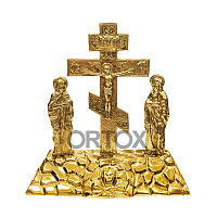 Крест-голгофа на жертвенник с предстоящими, 22х7х22 см