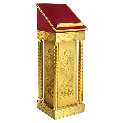 Аналой боковой "Иерусалимский", чеканка, 42х42х120 см