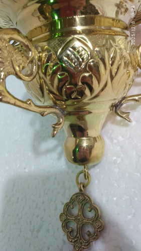 Купить лампада подвесная, латунь, 11,5х15 см, №3, у 13-0150 фото 9 Купить лампада подвесная, латунь, 11,5х15 см, №3, у 13-0150 фото 9