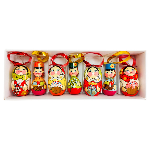 Набор пасхальный "Яйцо", комплект из 7 штук, дерево, ручная роспись фото 2