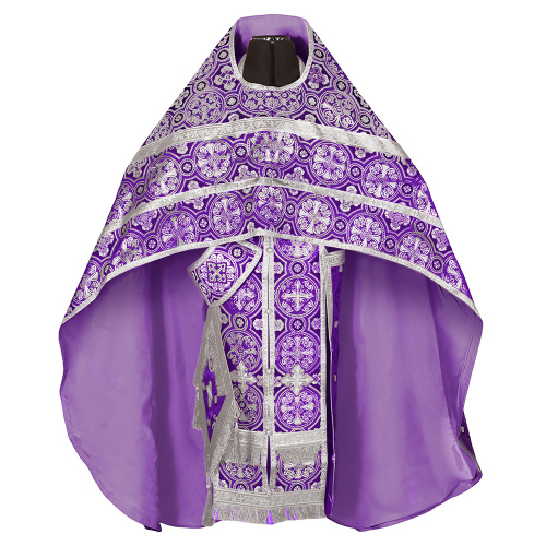 Иерейское облачение, шелк "Горненский", фиолетовое с серебром Иерейское облачение, шелк "Горненский", фиолетовое с серебром