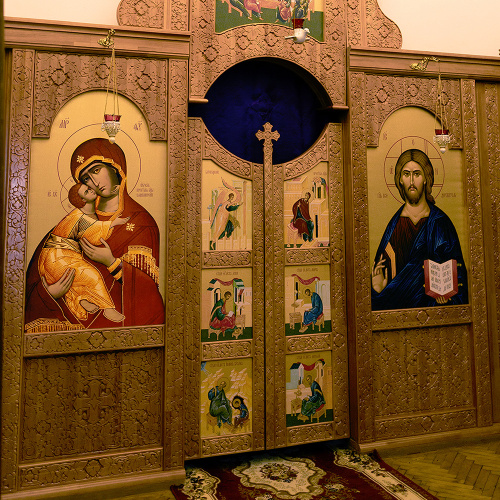 Иконостас деревянный "Суздальский" одноярусный, цвет "натуральное дерево", 608х378х25,4 см фото 8 Иконостас деревянный "Суздальский" одноярусный, цвет "натуральное дерево", 608х378х25,4 см фото 8