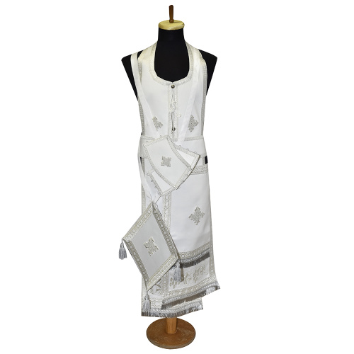 Иерейское облачение белое с иконой Спасителя "Спас Нерукотворный" фото 4