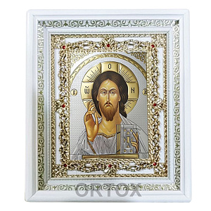 Икона Спасителя, 24х28 см, багетная рамка №5 (багетная рамка)