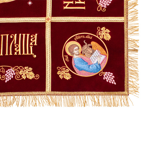 Плащаница Спасителя с предстоящими, бархат, 165х105 см фото 3
