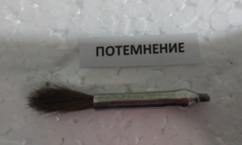 Купить стрючица из ювелирного сплава в серебрении, с запасными кисточками, длина 20,5 см, №1, у 29-1647 фото 5