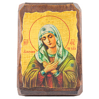 Икона Божией Матери "Умиление", 6,5х9 см, под старину