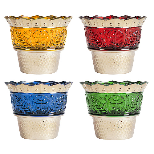 Стаканчик для лампады "Ландыш" с золотистым покрытием, 8,5х7 см