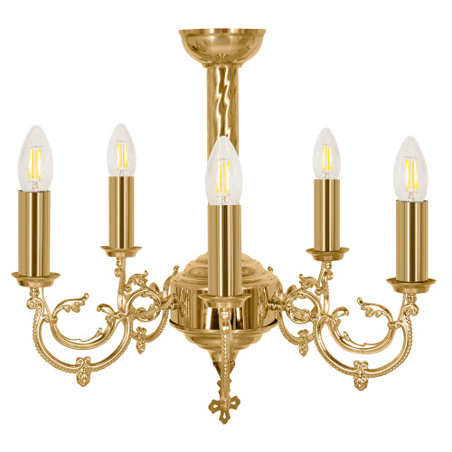 Паникадило малое на 5 свечей, диаметр 50 см, высота 45 см фото 3