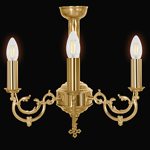 Паникадило малое на 3 свечи, диаметр 50 см, высота 45 см (литье)