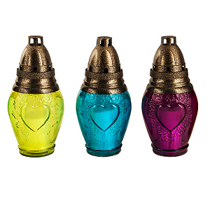 Лампада неугасимая (фонарик), высота 23,5 см (голубая)