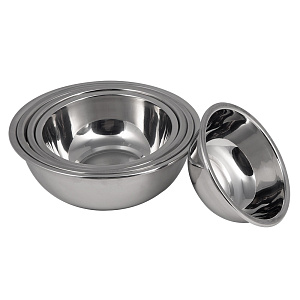 Набор мисок из нержавеющей стали, 5 штук (SUS 201)