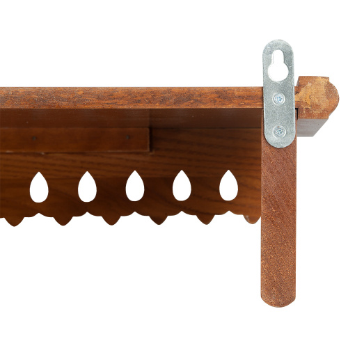 Полка для икон прямая одноярусная, цвет орех, 36х21 см фото 4 Полка для икон прямая одноярусная, цвет орех, 36х21 см фото 4