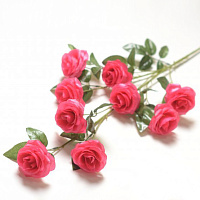 Цветы искусственные "Ветка розы" №3, цвета в ассортименте
