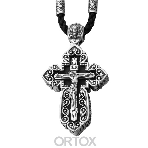 Нательный крест деревянный в серебряном окладе №1 фото 2