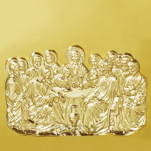 Облачение на престол "Золотые своды", чеканка, высота 107 см фото 4