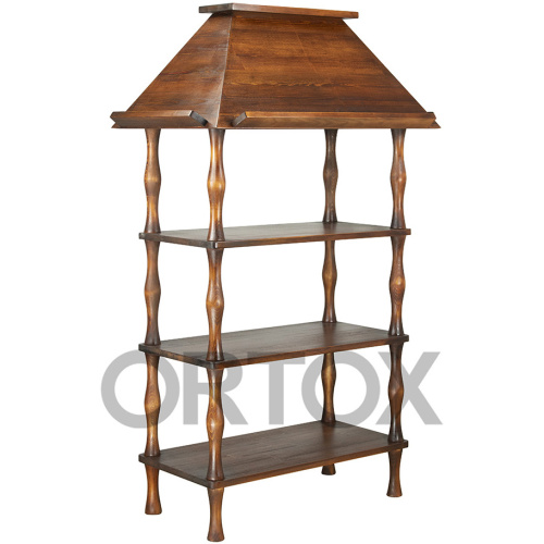 Аналой клиросный открытый темный, с полками, 90х60х150 см, У-1047