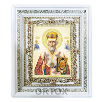 Икона святителя Николая Чудотворца, 24х28 см, багетная рамка