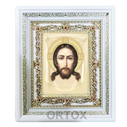 Икона Спасителя "Спас Нерукотворный", 24х28 см, багетная рамка, У-0162