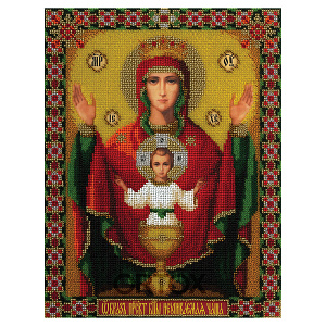 Набор для вышивания бисером "Икона Божией Матери "Неупиваемая Чаша", 23x30 см (20 цветов бисера)